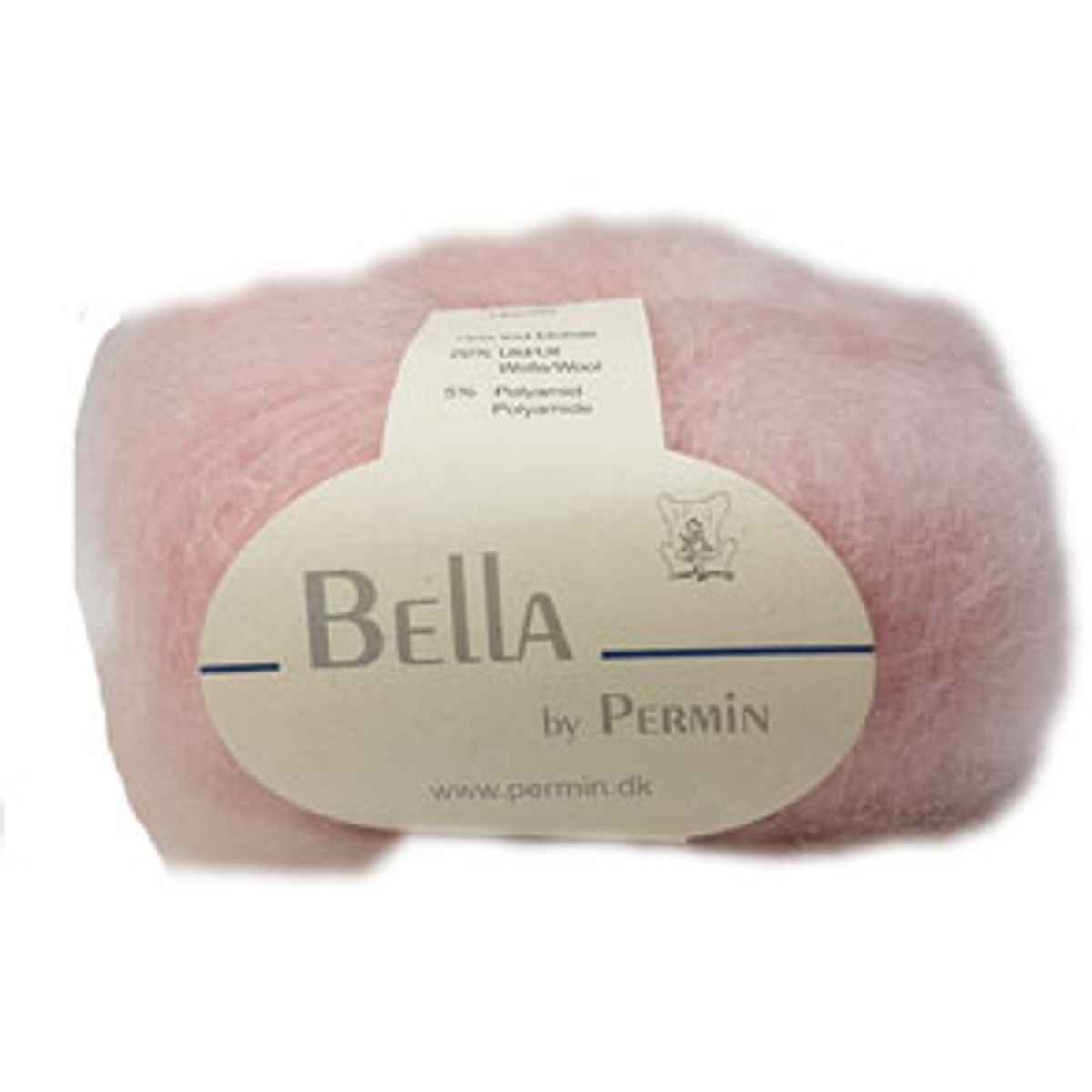 Bella Permin garn - Mohairgarn med uldgarn & polyamid - fv 883264 Sart Rosa