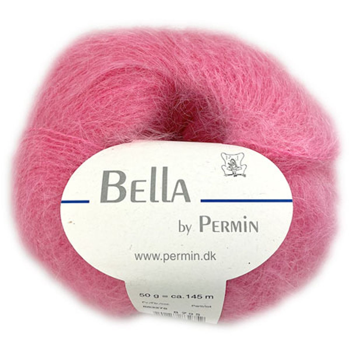 Bella Permin garn - Mohairgarn med uldgarn & polyamid - fv 883275 Lys Pink