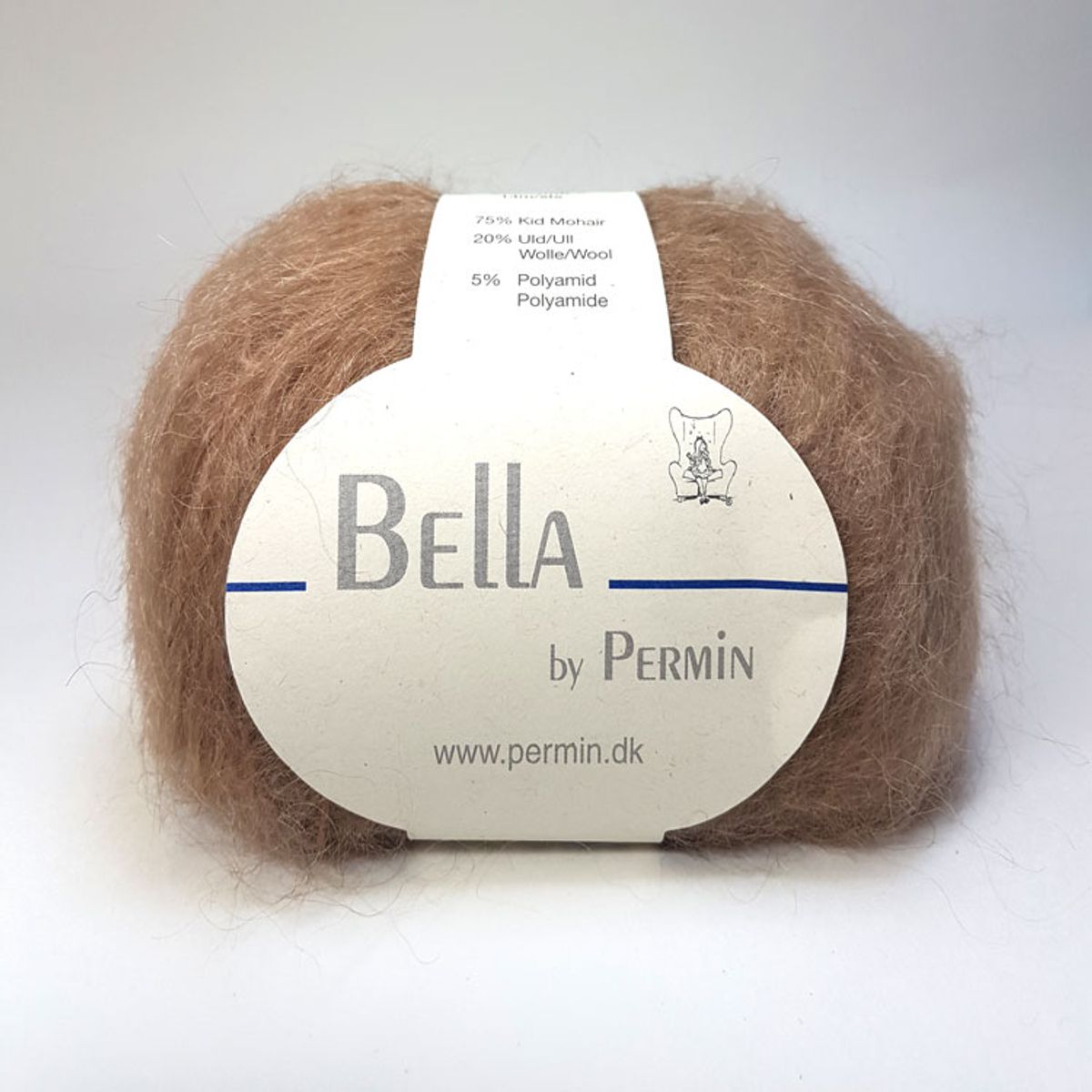 Bella Permin garn - Mohairgarn med uldgarn & polyamid - fv 883257 Camel