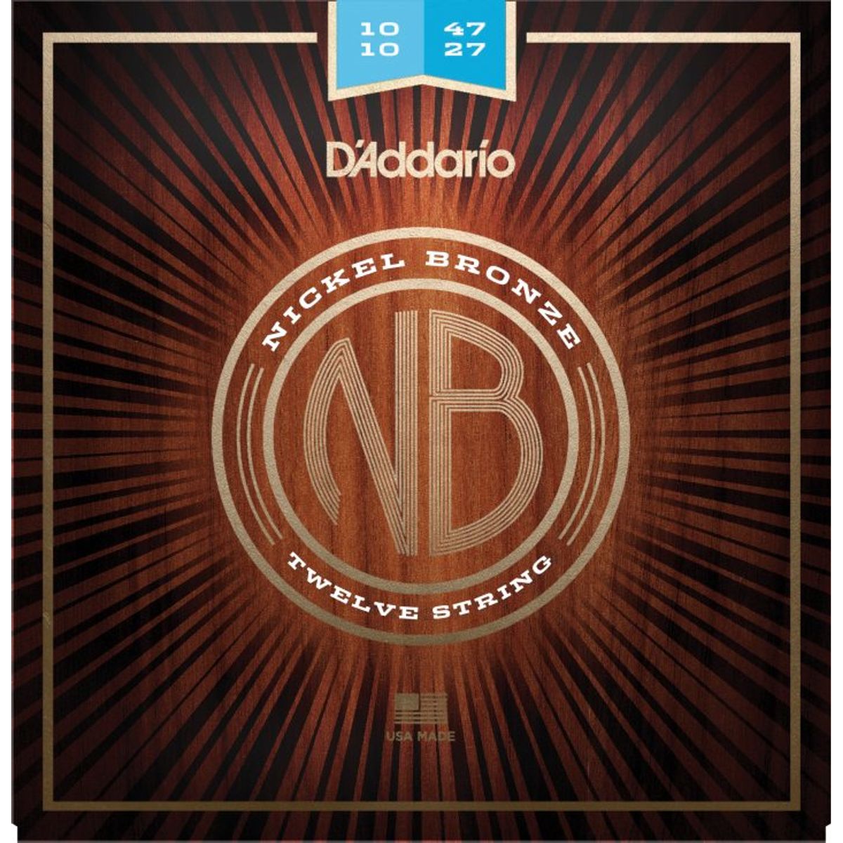 D'Addario NB1047-12 Nickel Bronze 10-47 12-Str.