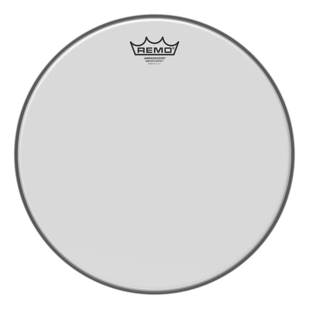 Remo Ambassador Smooth White 16"