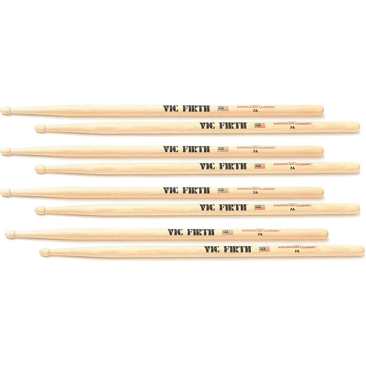 Vic Firth 7A American Classic® 7A Wood Tip 4 Pak