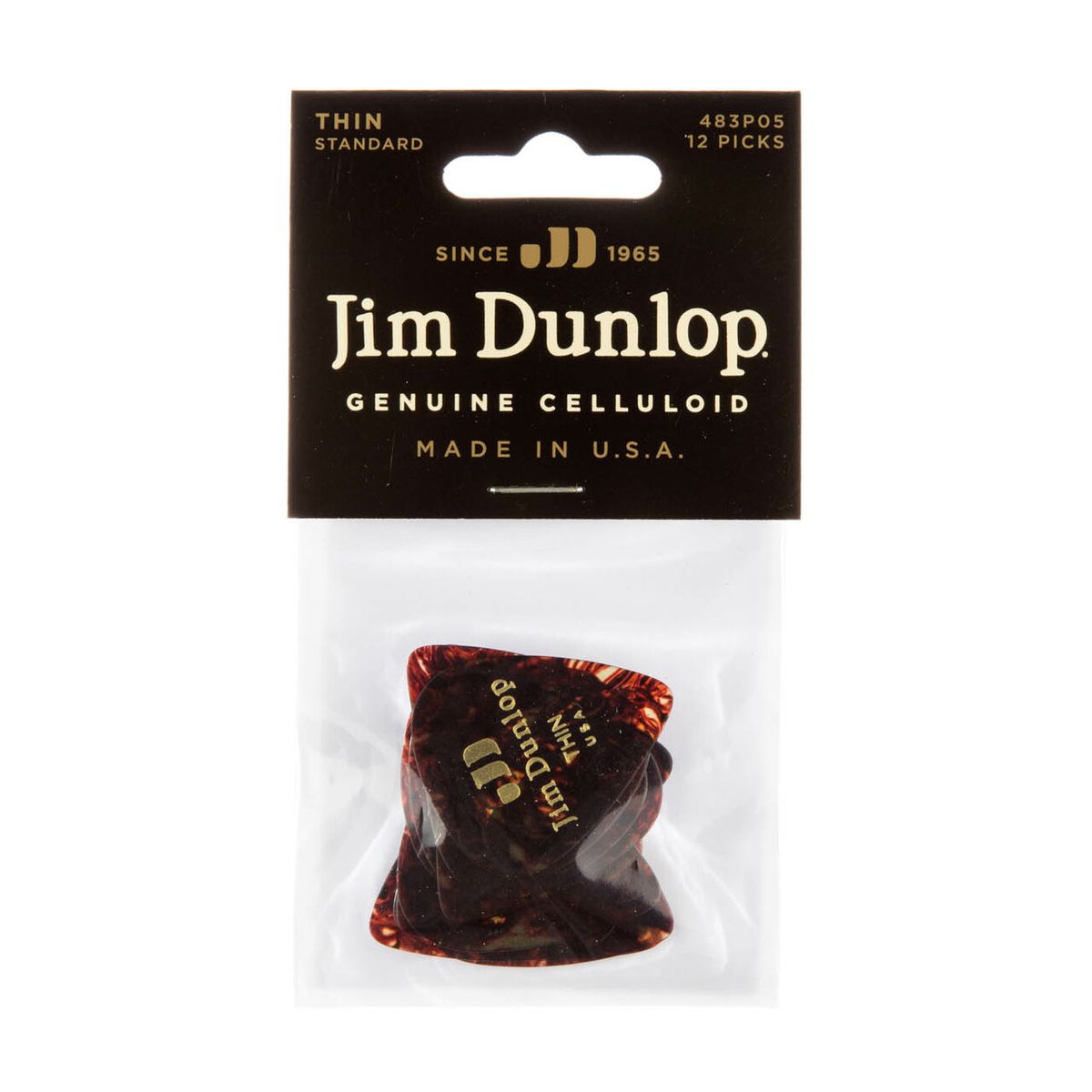 Jim Dunlop Genuine Celluloid thin 12 Pack