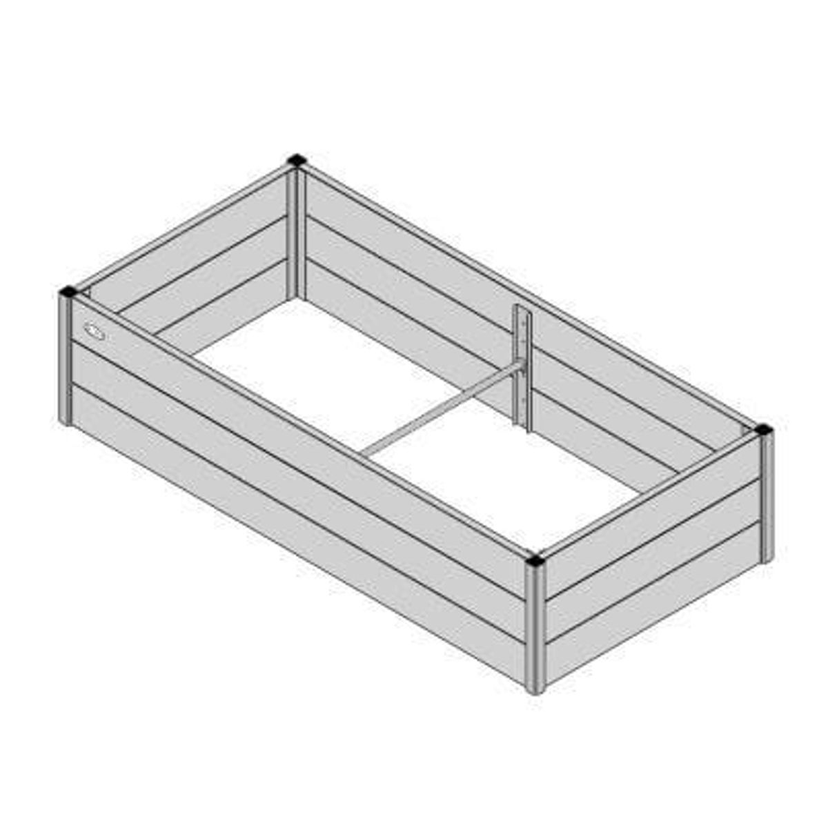 Højbed Classic - Grå 90x180xH42