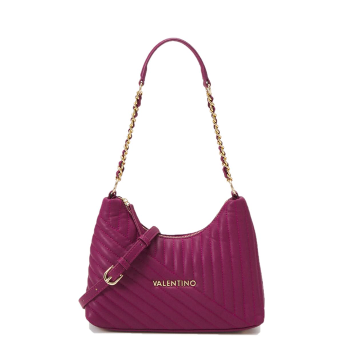 Valentino Laax Hobo Skuldertaske Mørk Pink VBS7GJ02-571