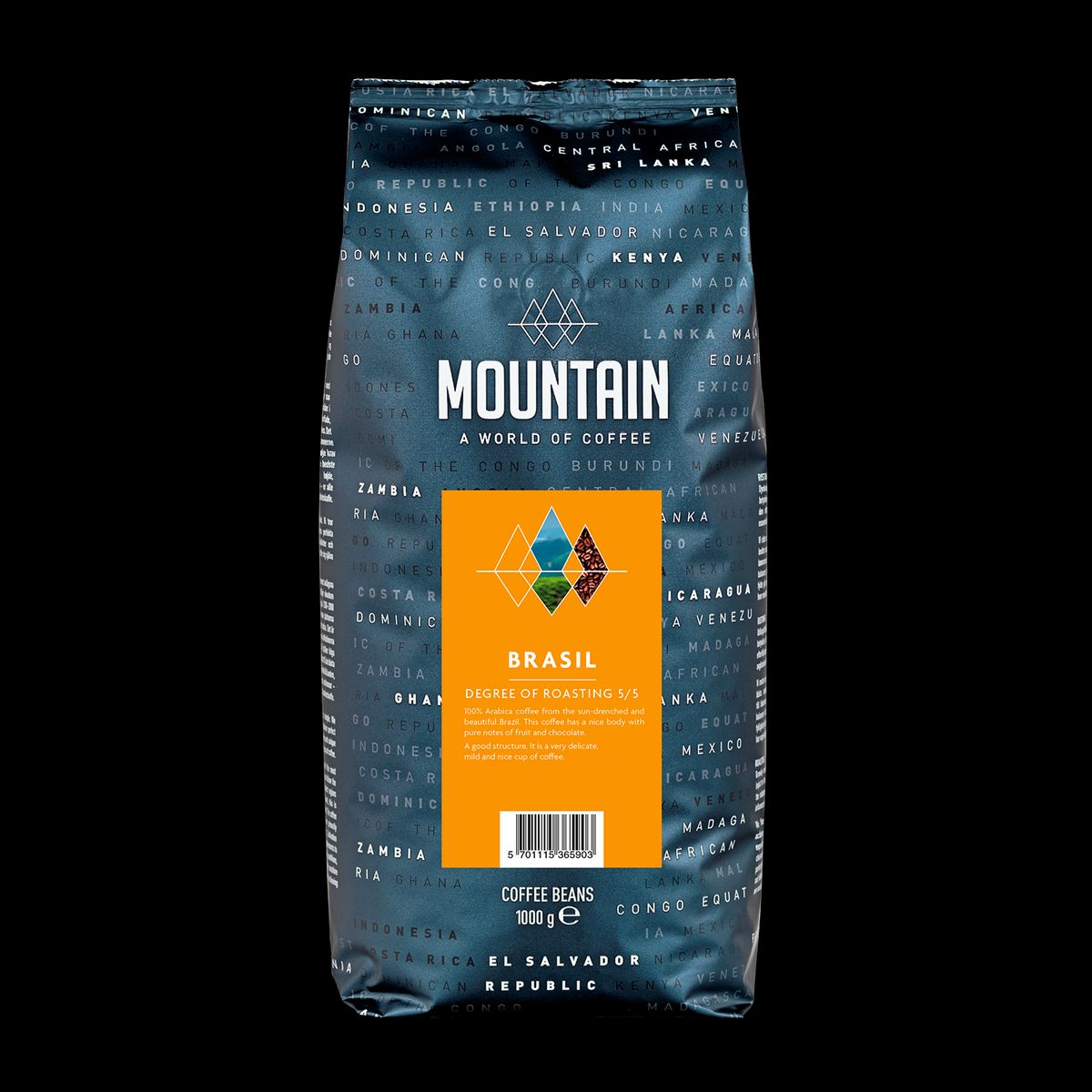 Mountain Brasil Kaffe Hele bønner 1 kg