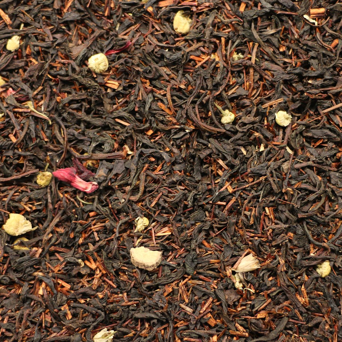 Rooibush og Ceylon te med hibiscus og kamille 500 g