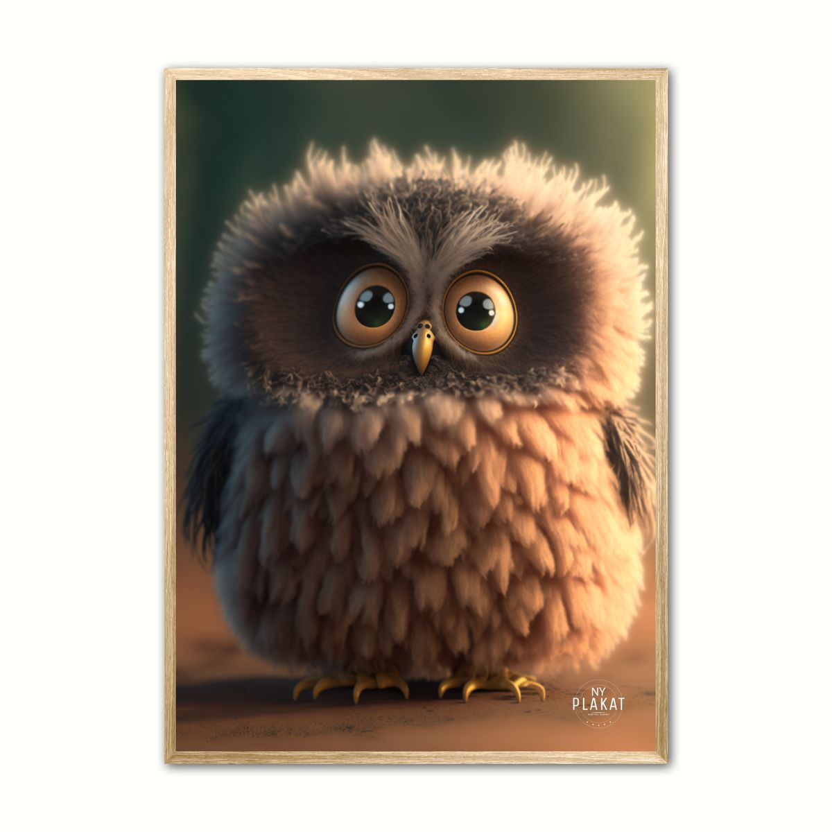 Plakat med Owlbert - Ugle 21 x 29,7 cm (A4)