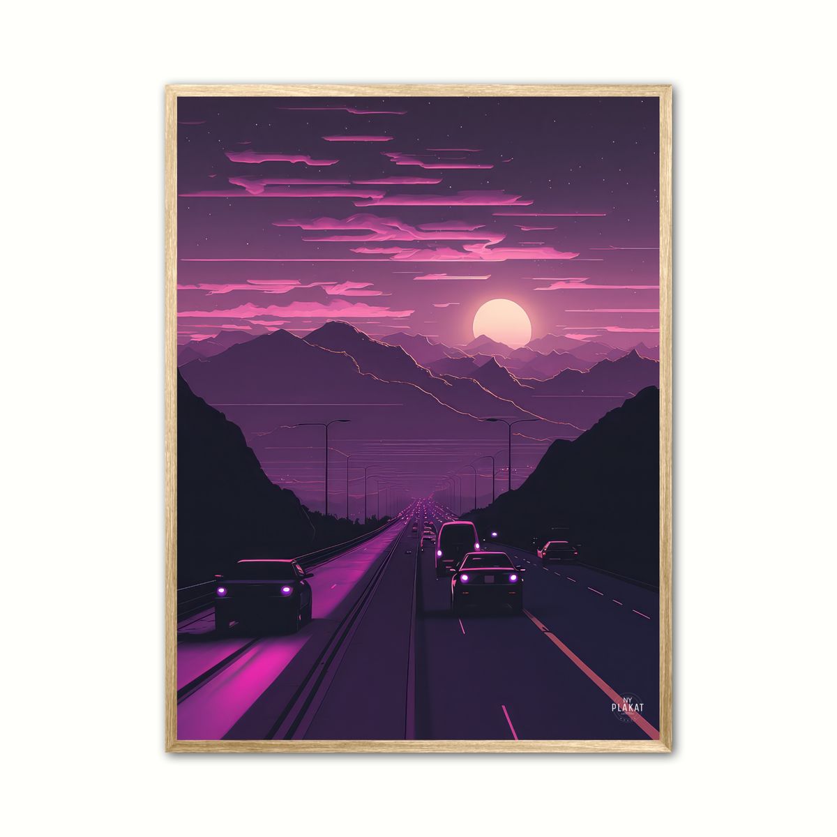 Plakat med Highway No. 1 - RON 50 x 70 cm (B2)