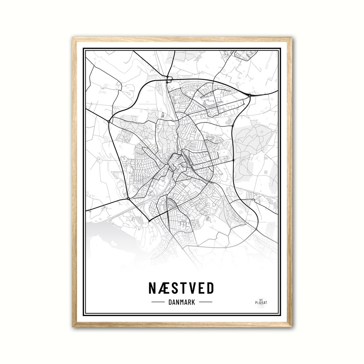 Plakat med Nstved - Plakat 50 x 70 cm (B2)