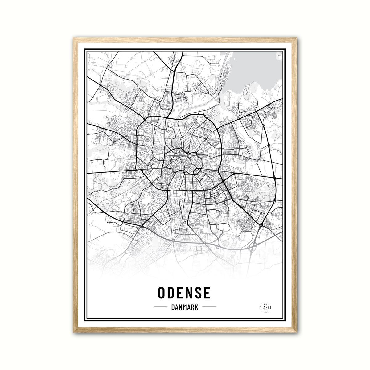 Plakat med Odense - Plakat 70 x 100 cm (B1)