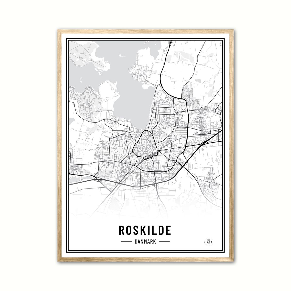 Plakat med Roskilde - Plakat 21 x 29,7 cm (A4)