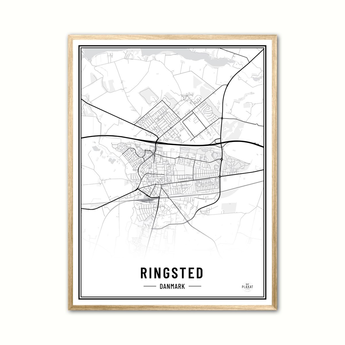 Plakat med Ringsted - Plakat 30 x 40 cm