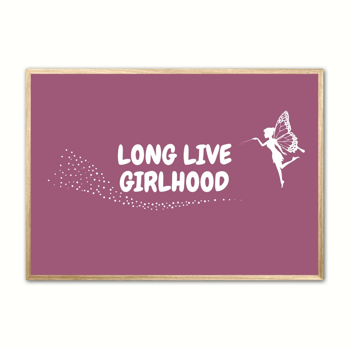 Plakat med Long Live Girlhood - Lilla 30 x 40 cm