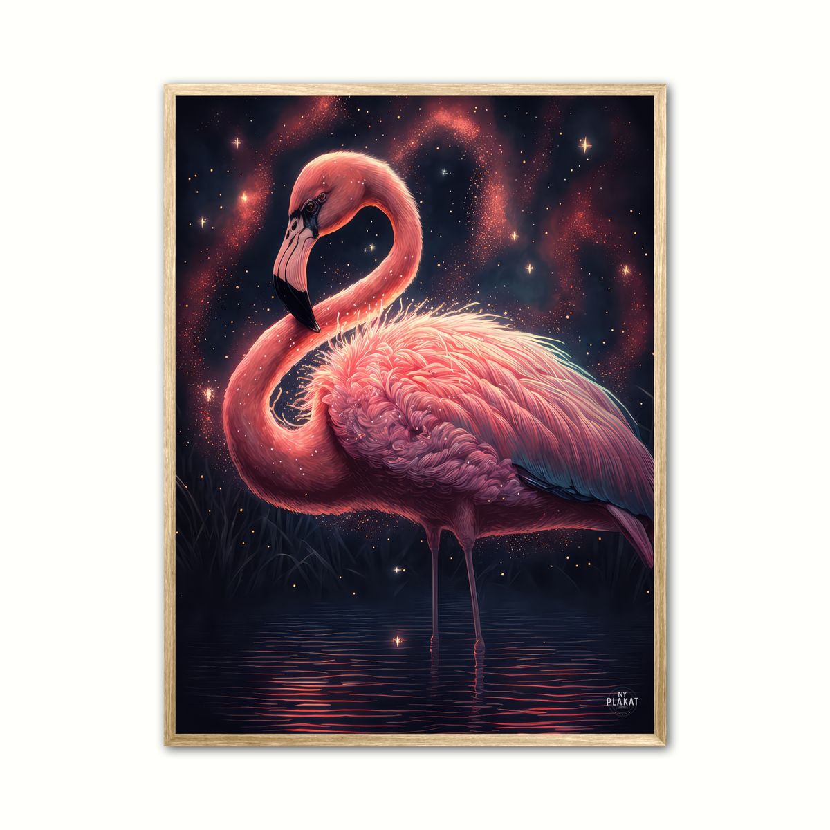 Plakat med Flamingo Nr. 3 21 x 29,7 cm (A4)