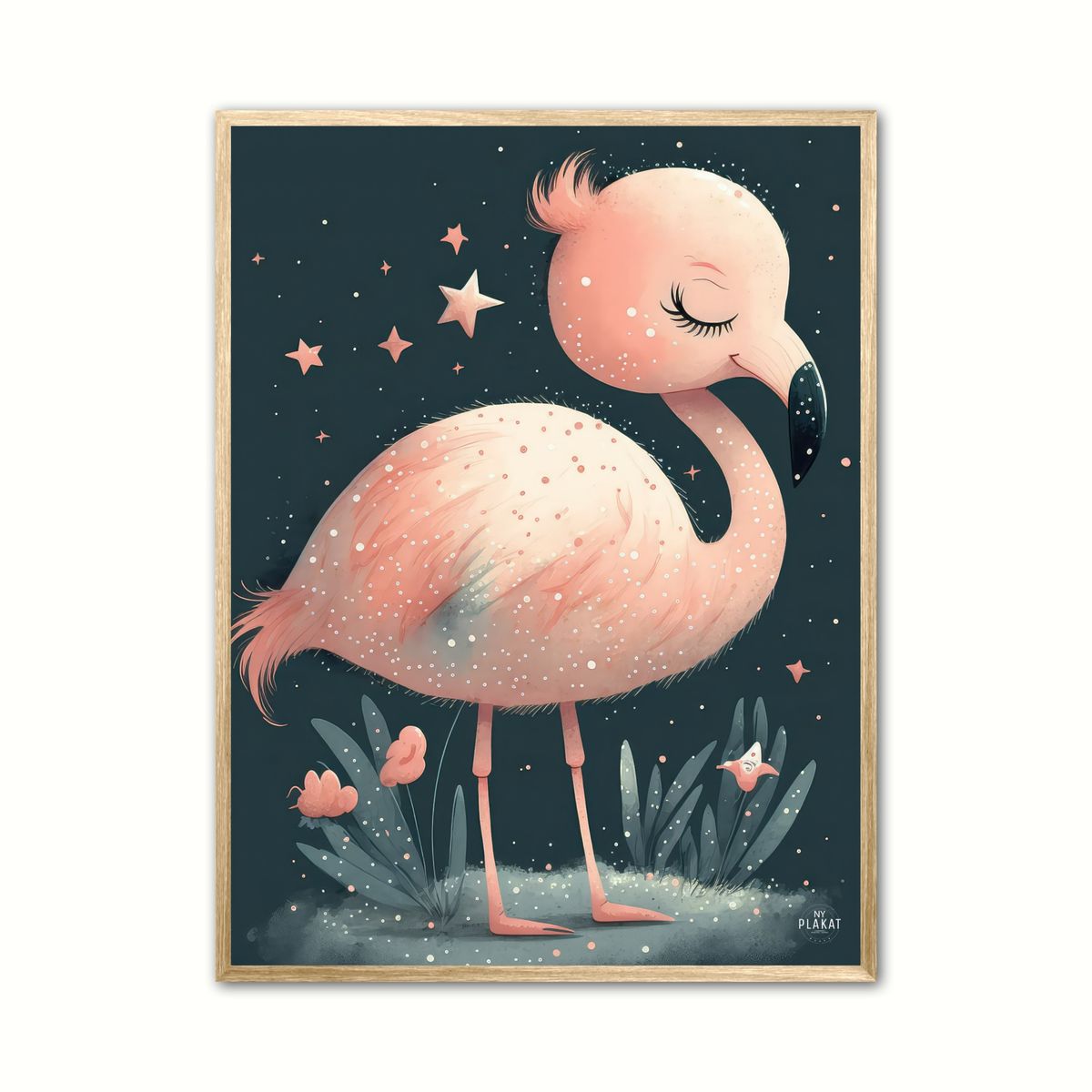 Plakat med Flamingo Nr. 4 50 x 70 cm (B2)