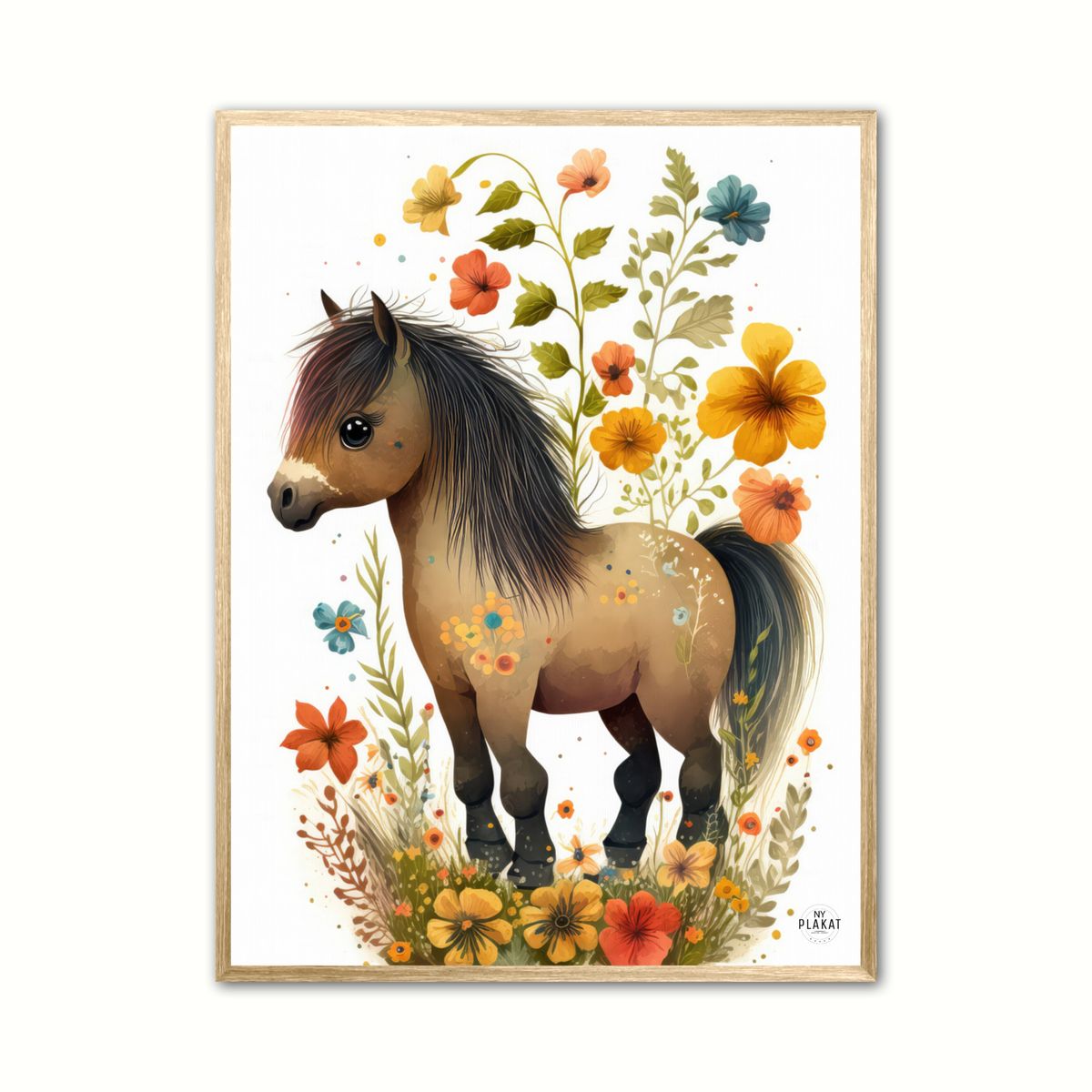 Plakat med Blomstertid Nr. 6 - Illustration 50 x 70 cm (B2)