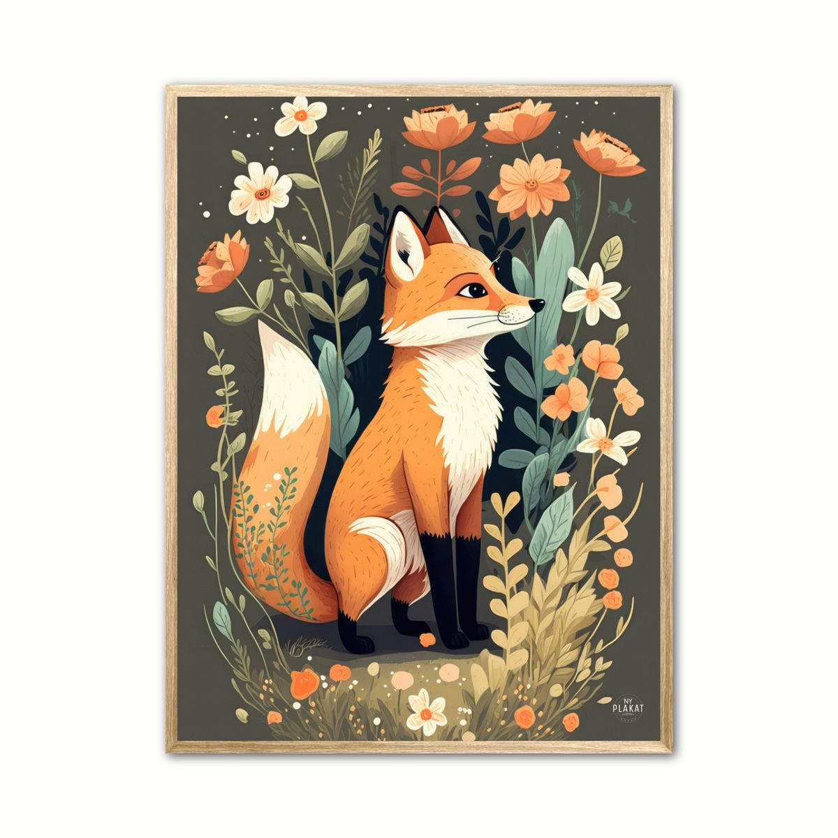 Plakat med Blomstertid Nr. 7 - Illustration 21 x 29,7 cm (A4)