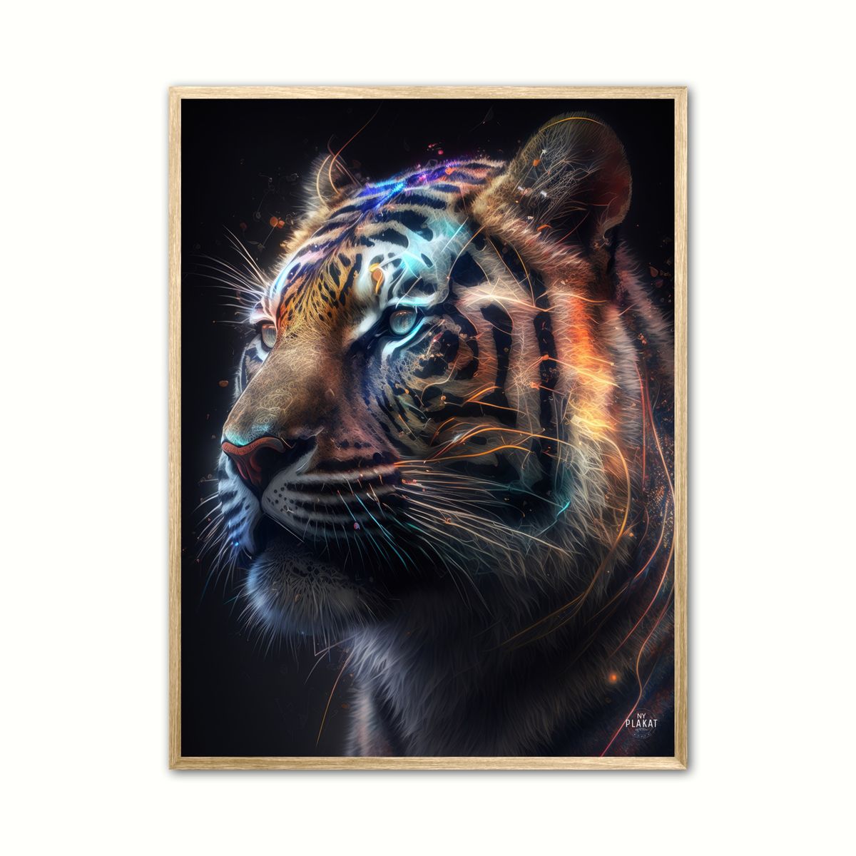 Tiger plakat 1 - Dyr 21 x 29,7 cm (A4)