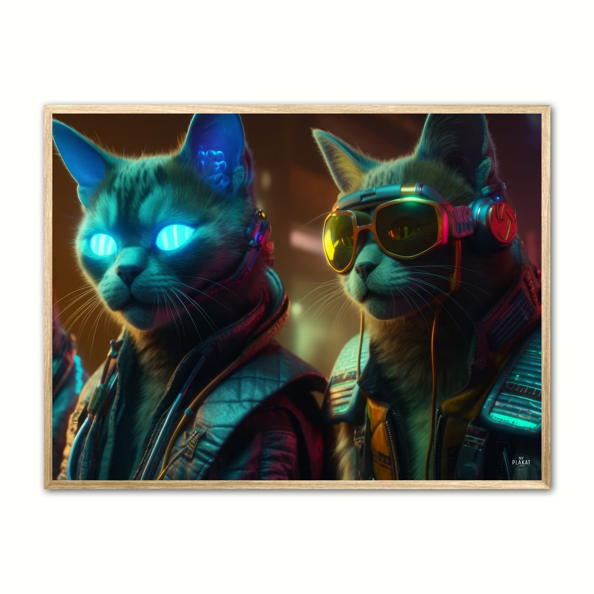 Team 3 Katte - Cyberpunk plakat 50 x 70 cm (B2)