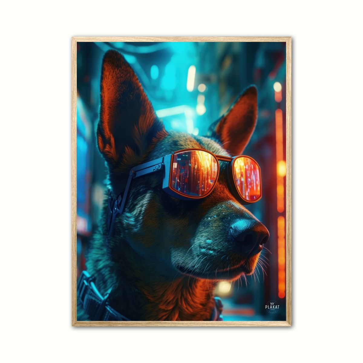 Hund 6 - Cyberpunk plakat 50 x 70 cm (B2)