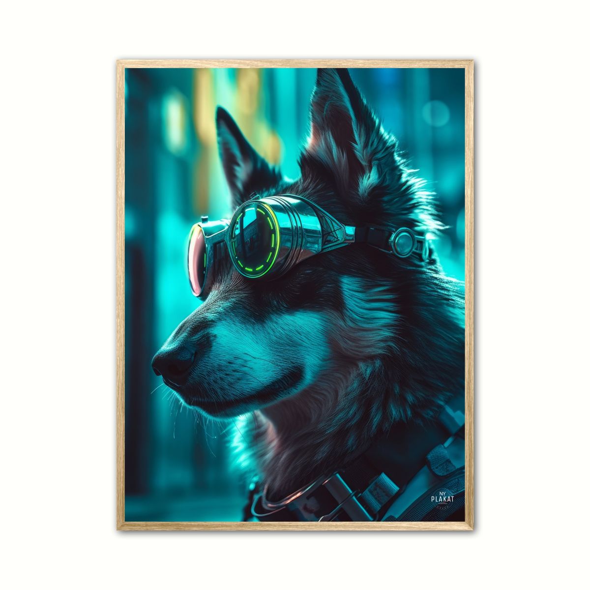 Hund 2 - Cyberpunk plakat 50 x 70 cm (B2)