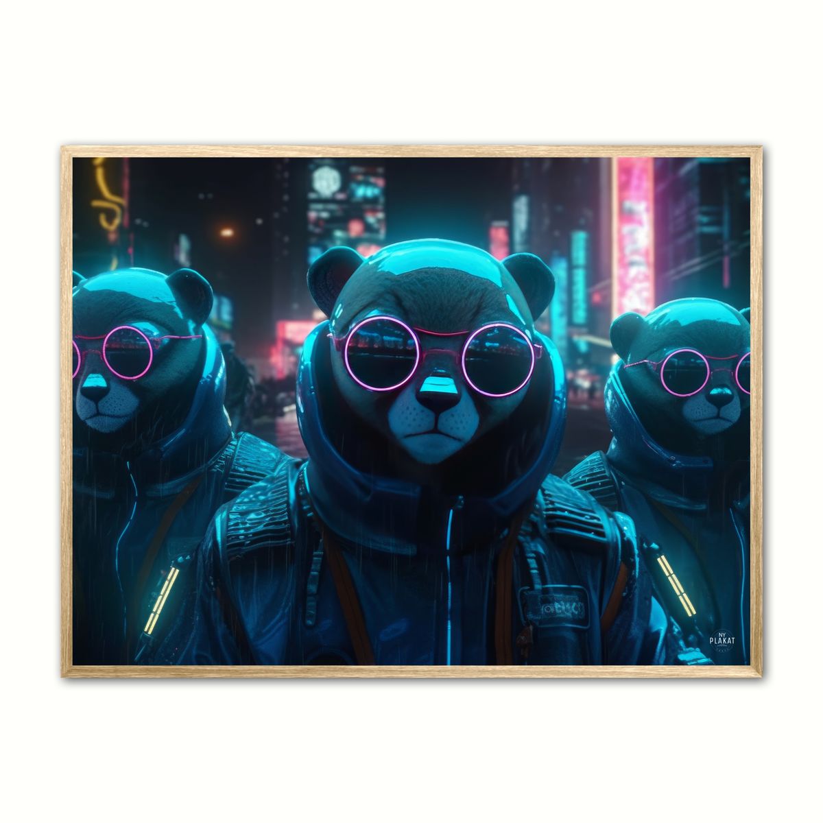 Team 4 Pandaer - Cyberpunk plakat 21 x 29,7 cm (A4)