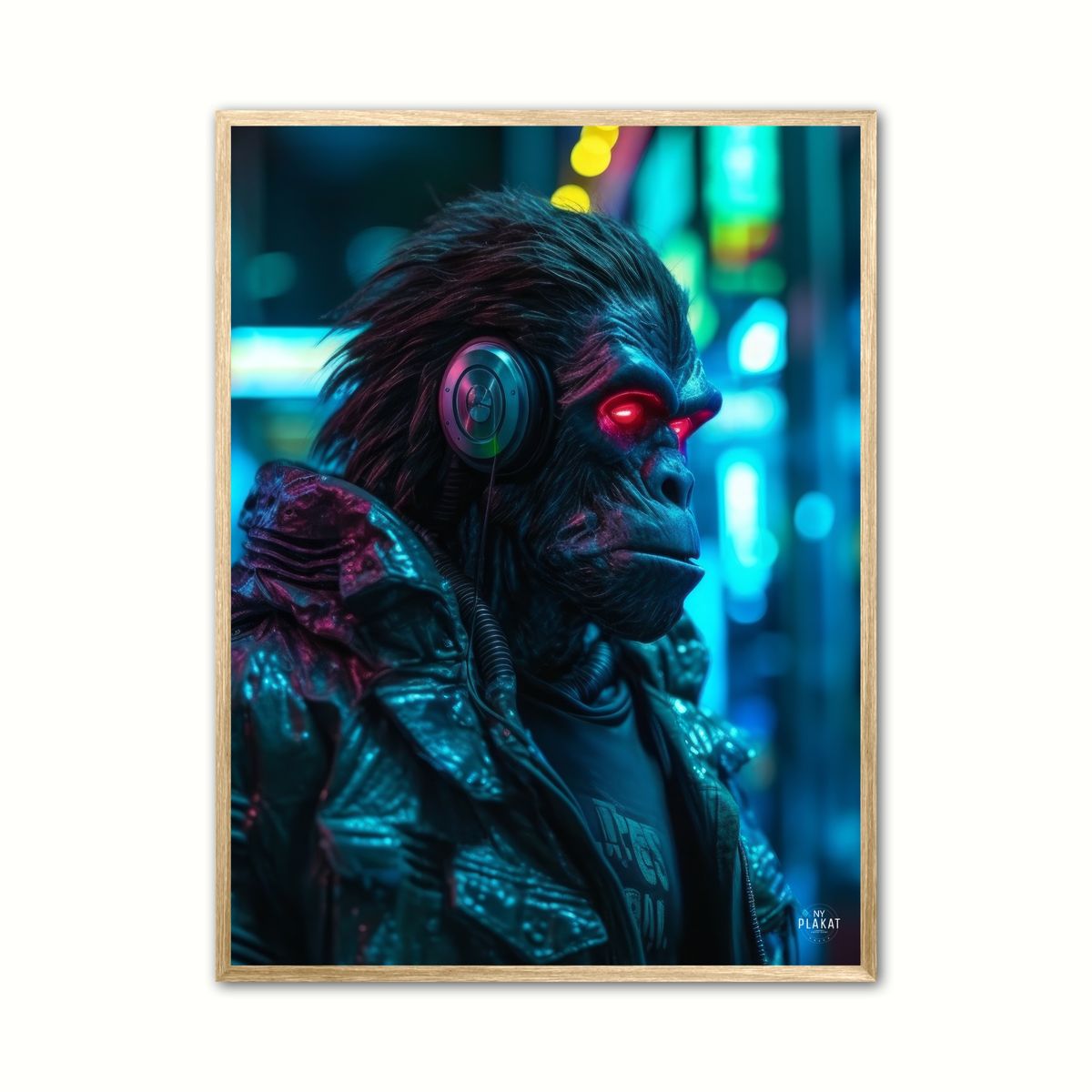 Gorilla - Cyberpunk plakat 30 x 40 cm