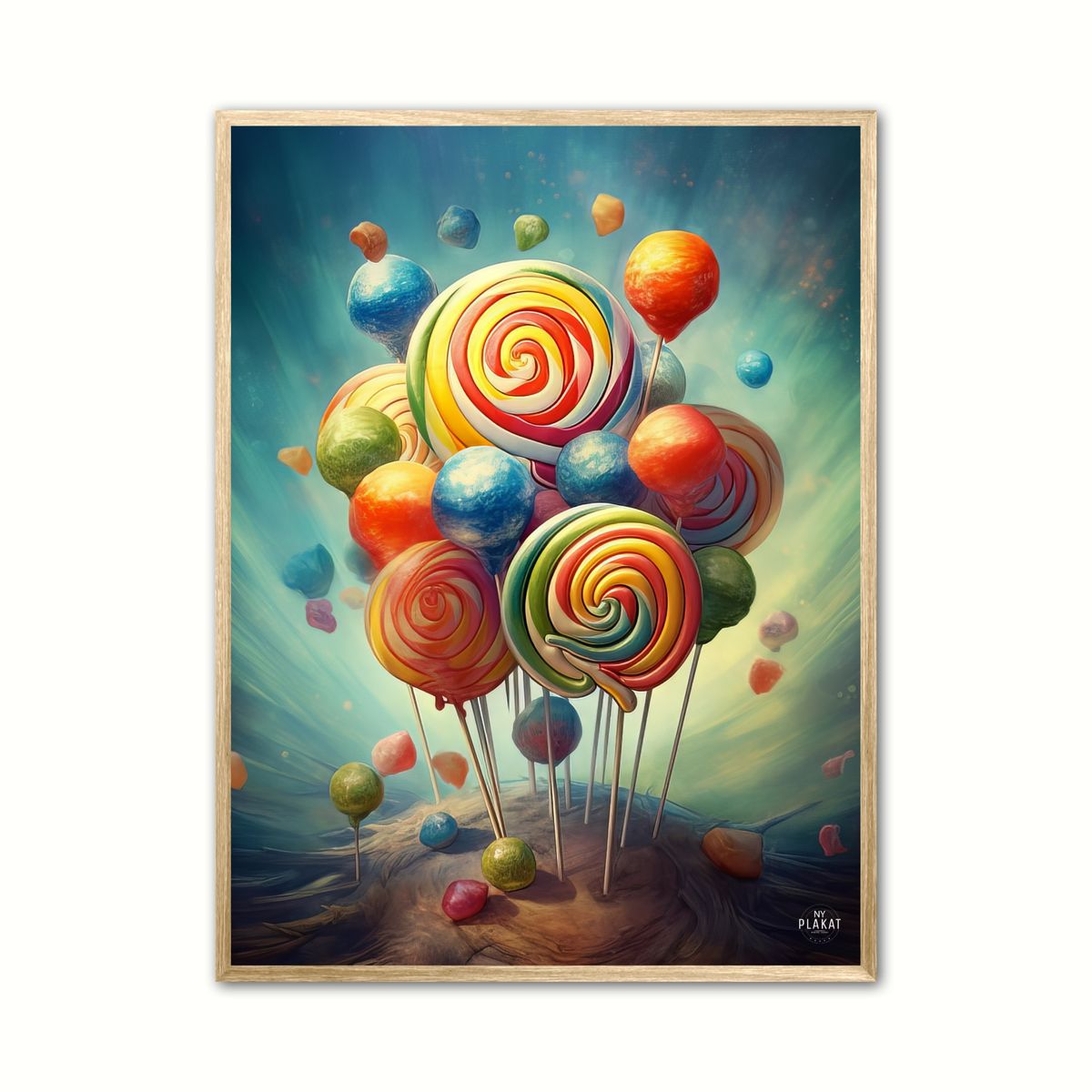 Plakat med Lollipops No. 2 - Plakat 30 x 40 cm