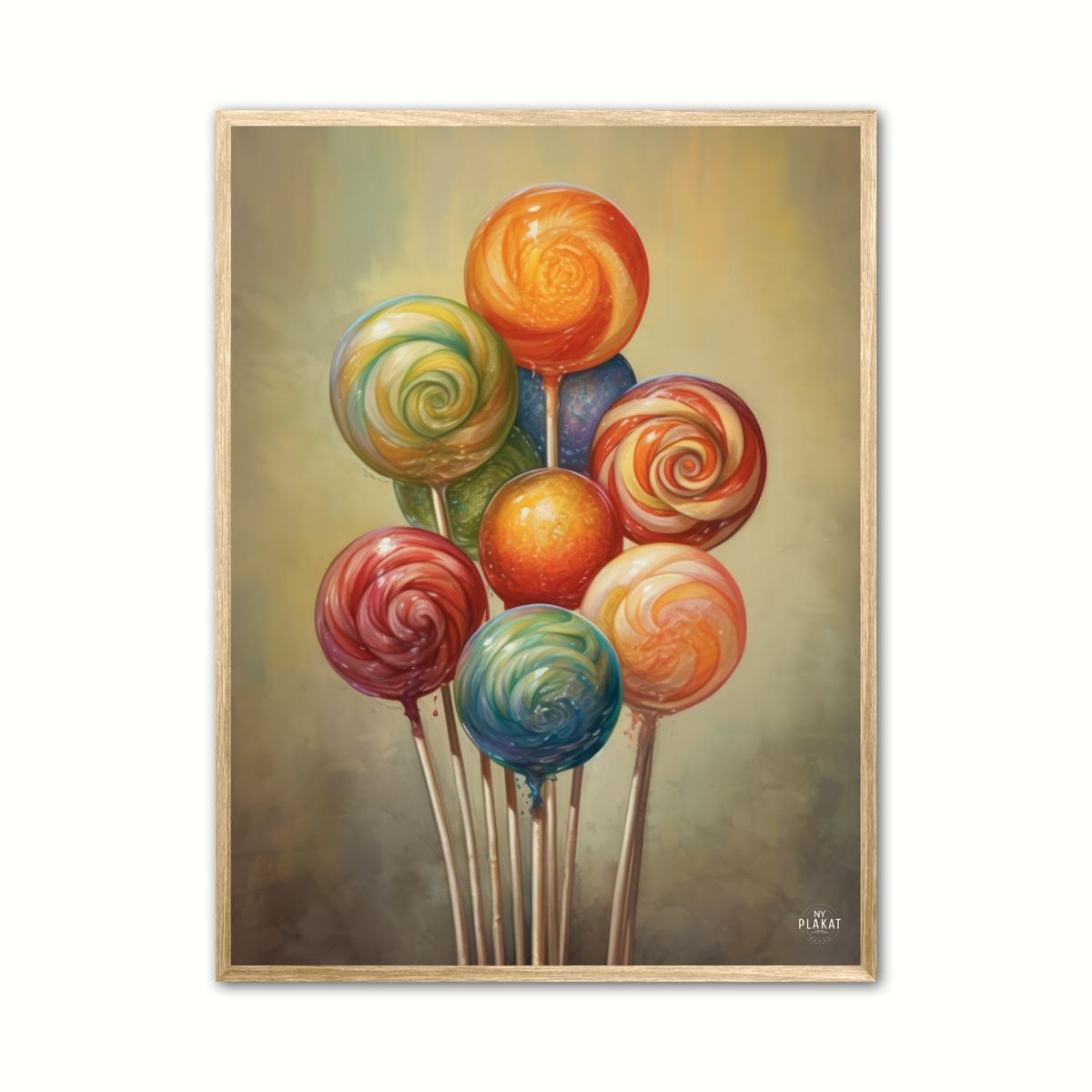 Plakat med Lollipops No. 1 - Plakat 21 x 29,7 cm (A4)