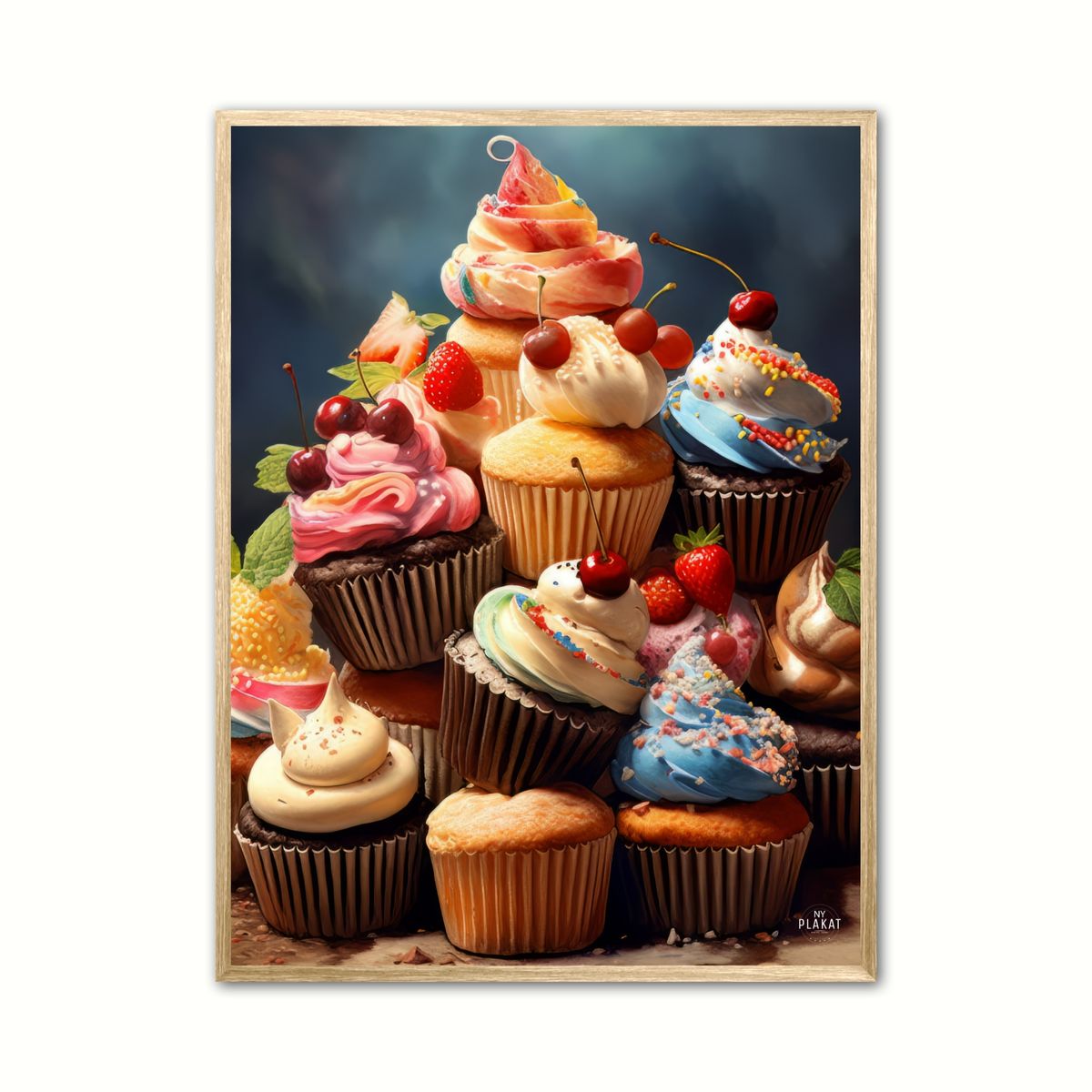 Plakat med Cupcake Festival - Sde Sager 30 x 40 cm