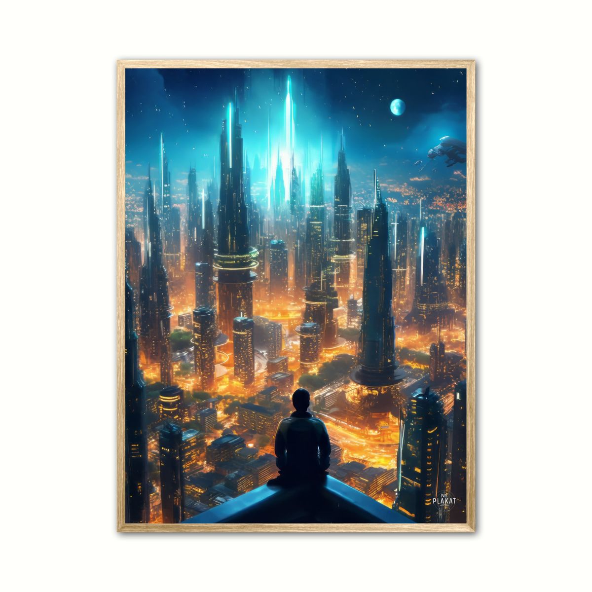 Plakat med City View No. 1 - Science Fiction 50 x 70 cm (B2)