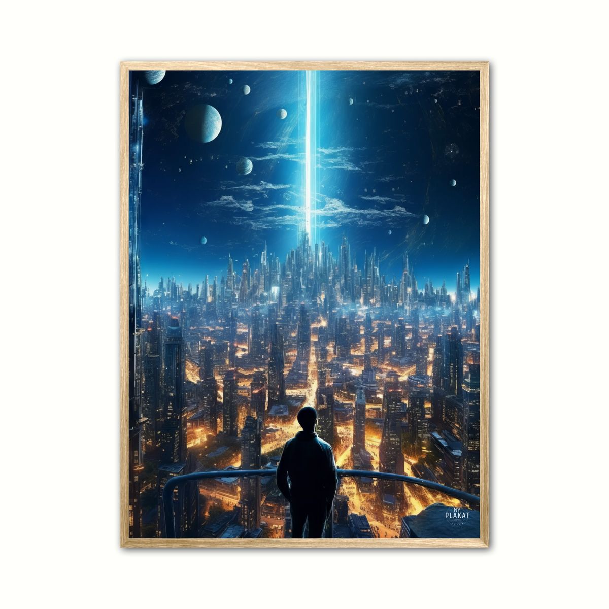 Plakat med City View No. 2 - Science Fiction 21 x 29,7 cm (A4)