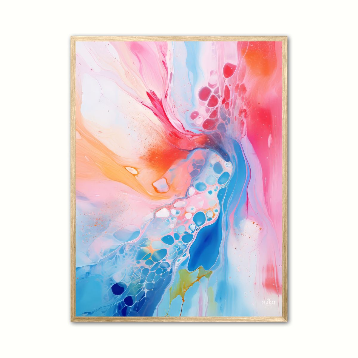 Plakat med Alluring Amalgamation - Abstrakt 21 x 29,7 cm (A4)