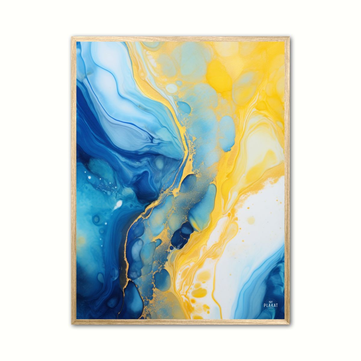 Plakat med Blulow Visions - Abstrakt 30 x 40 cm