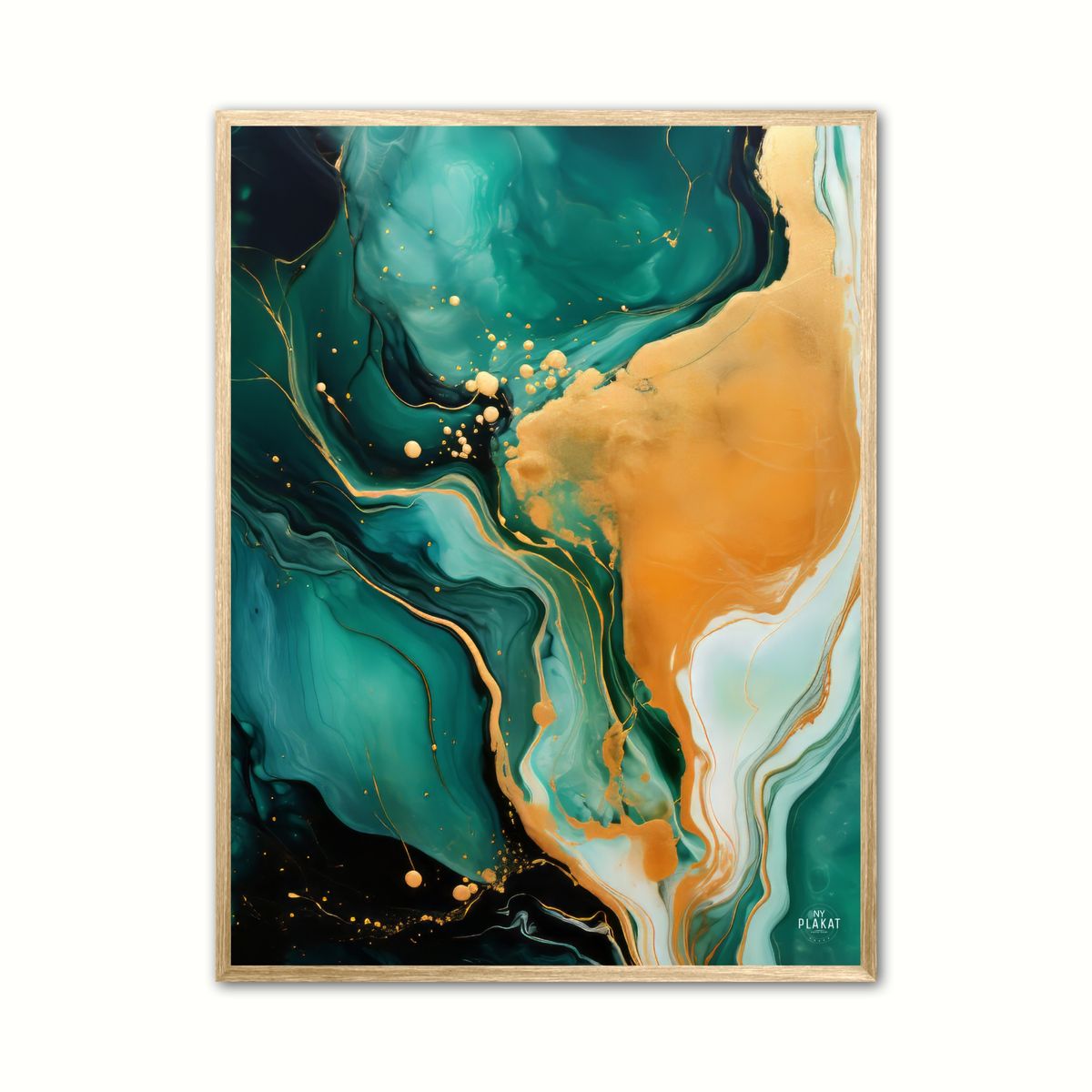 Plakat med Emerald Dreamscape - Abstrakt 50 x 70 cm (B2)