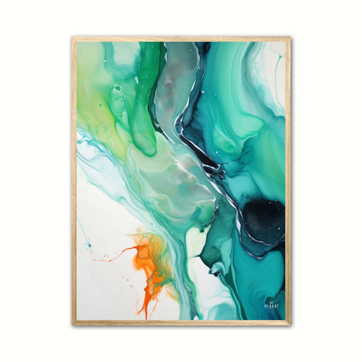 Plakat med Intuitive Fusion - Abstrakt 50 x 70 cm (B2)