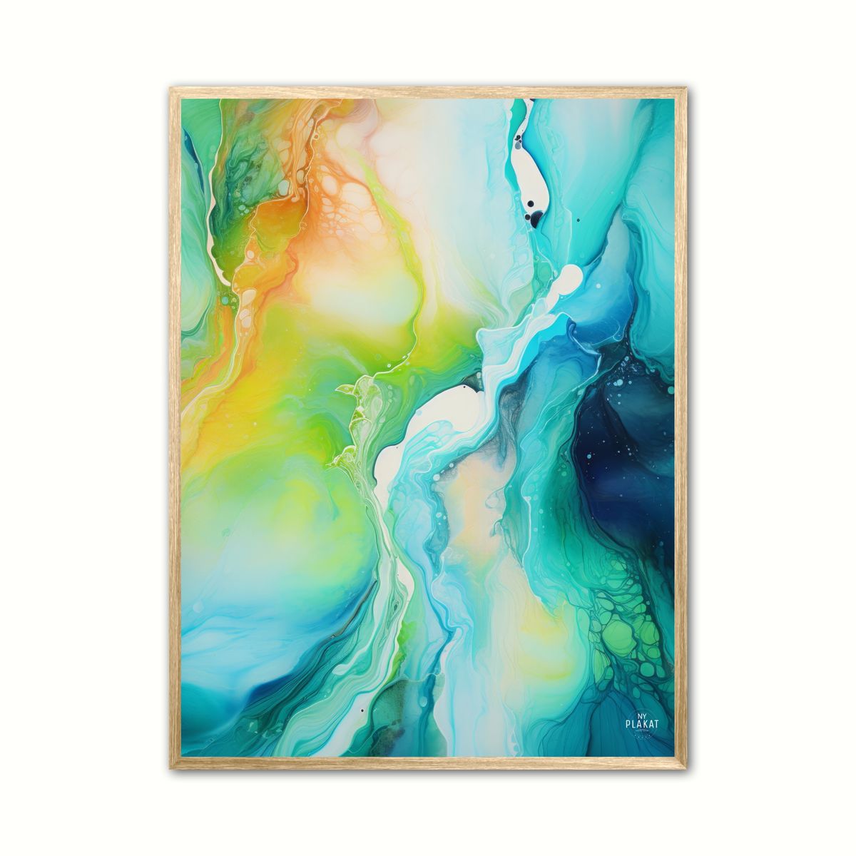 Plakat med Fluid Whispers - Abstrakt 30 x 40 cm