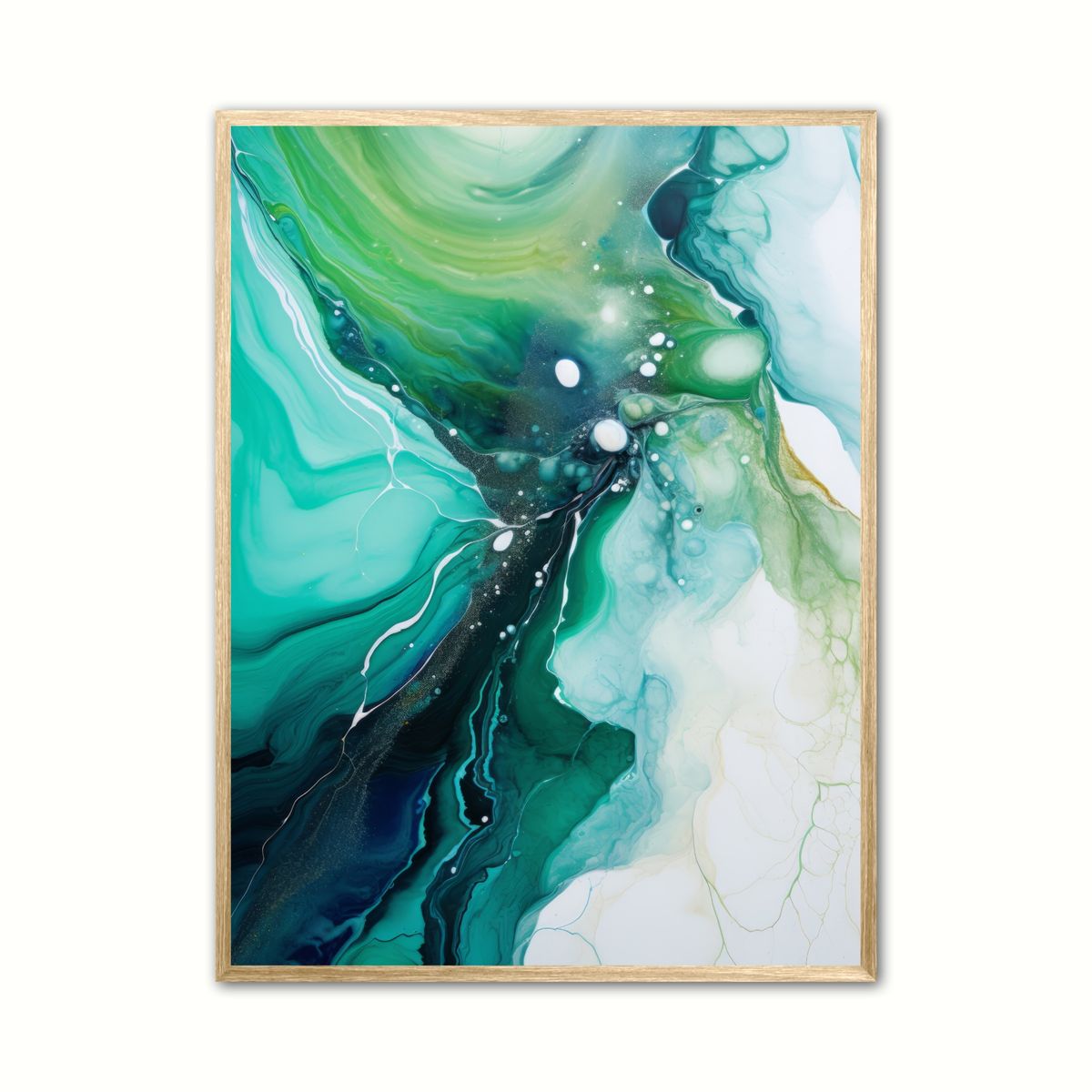 Plakat med Green Oasis - Abstrakt 30 x 40 cm