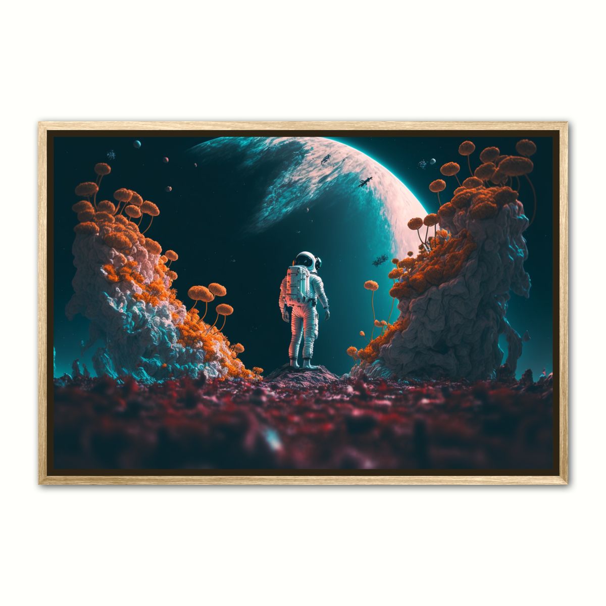 Plakat med Lang vej hjem - Interstellar Orange 50 x 70 cm (B2)