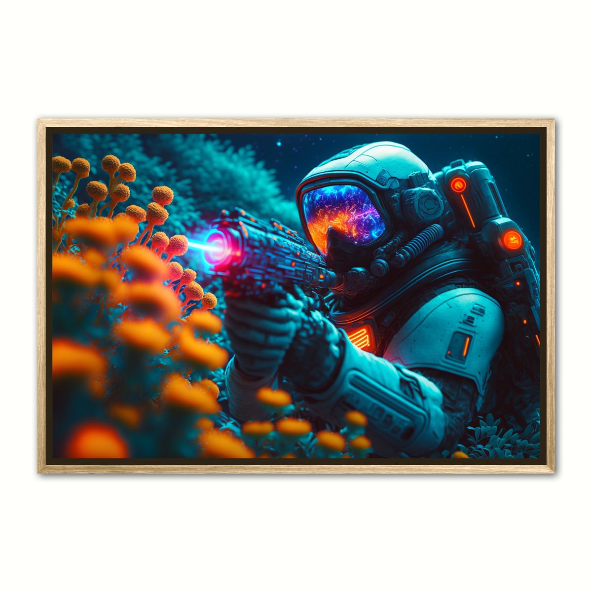 Plakat med Laser - Interstellar Orange 70 x 100 cm (B1)