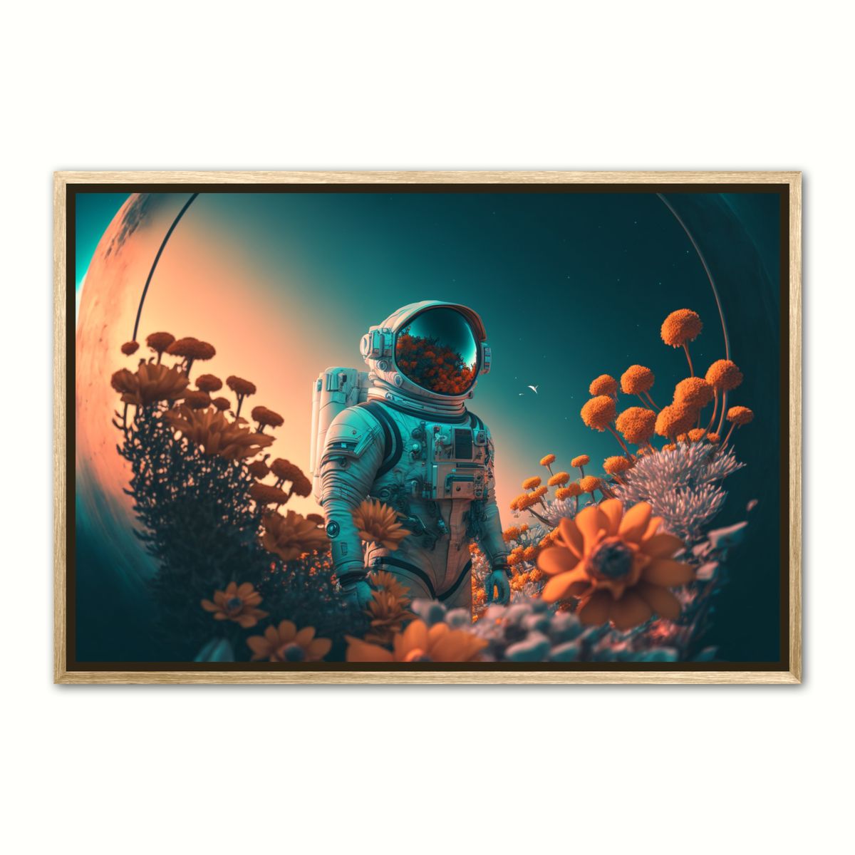 Plakat med Rumtid - Interstellar Orange 50 x 70 cm (B2)