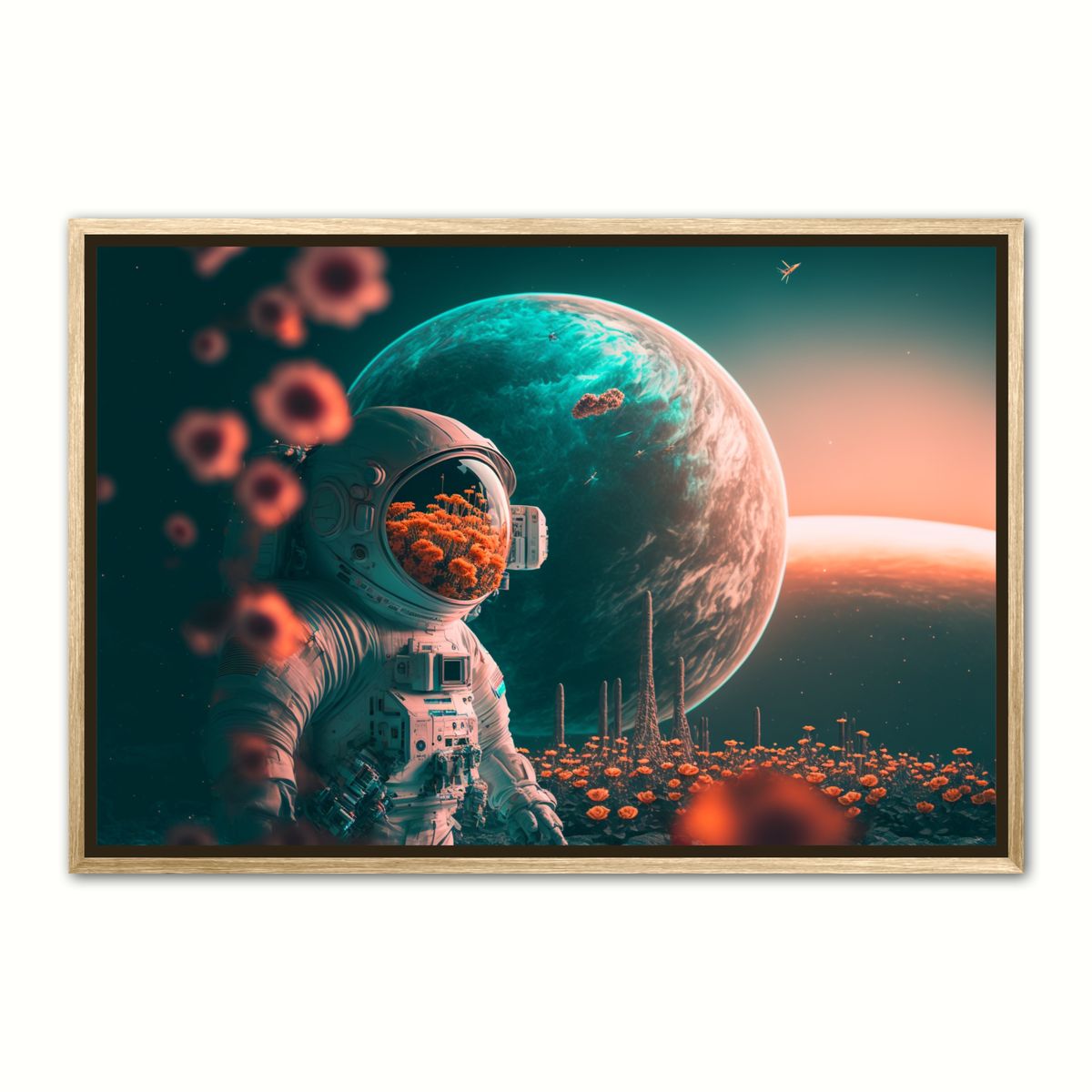 Plakat med Stilhed - Interstellar Orange 70 x 100 cm (B1)