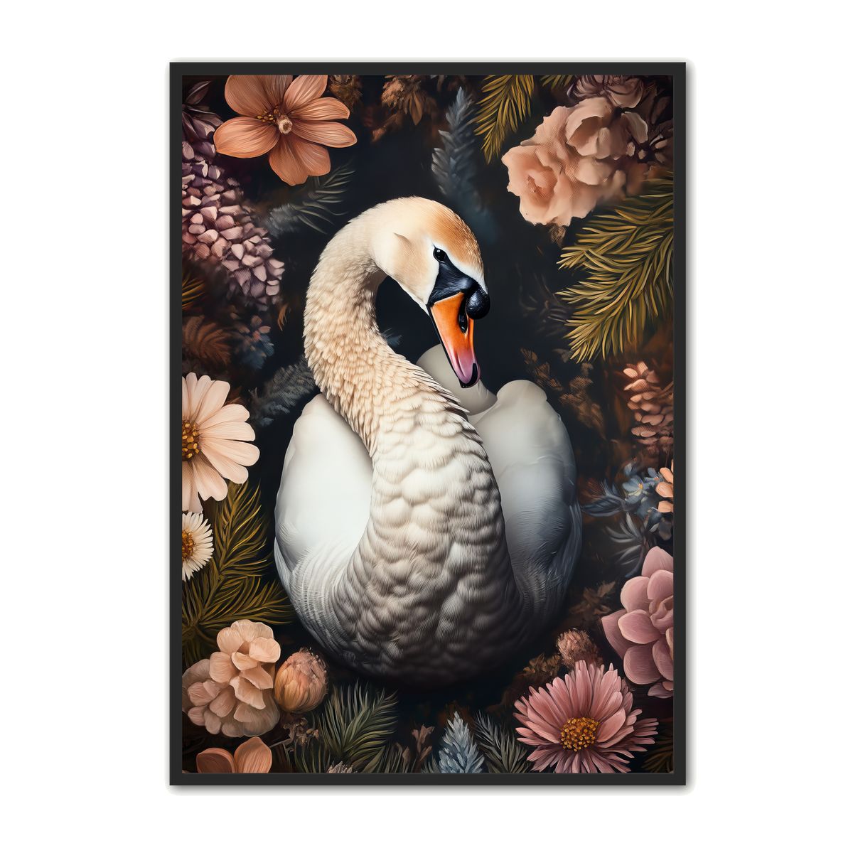 Plakat med Svane Plakat 18 - Flora 50 x 70 cm (B2)