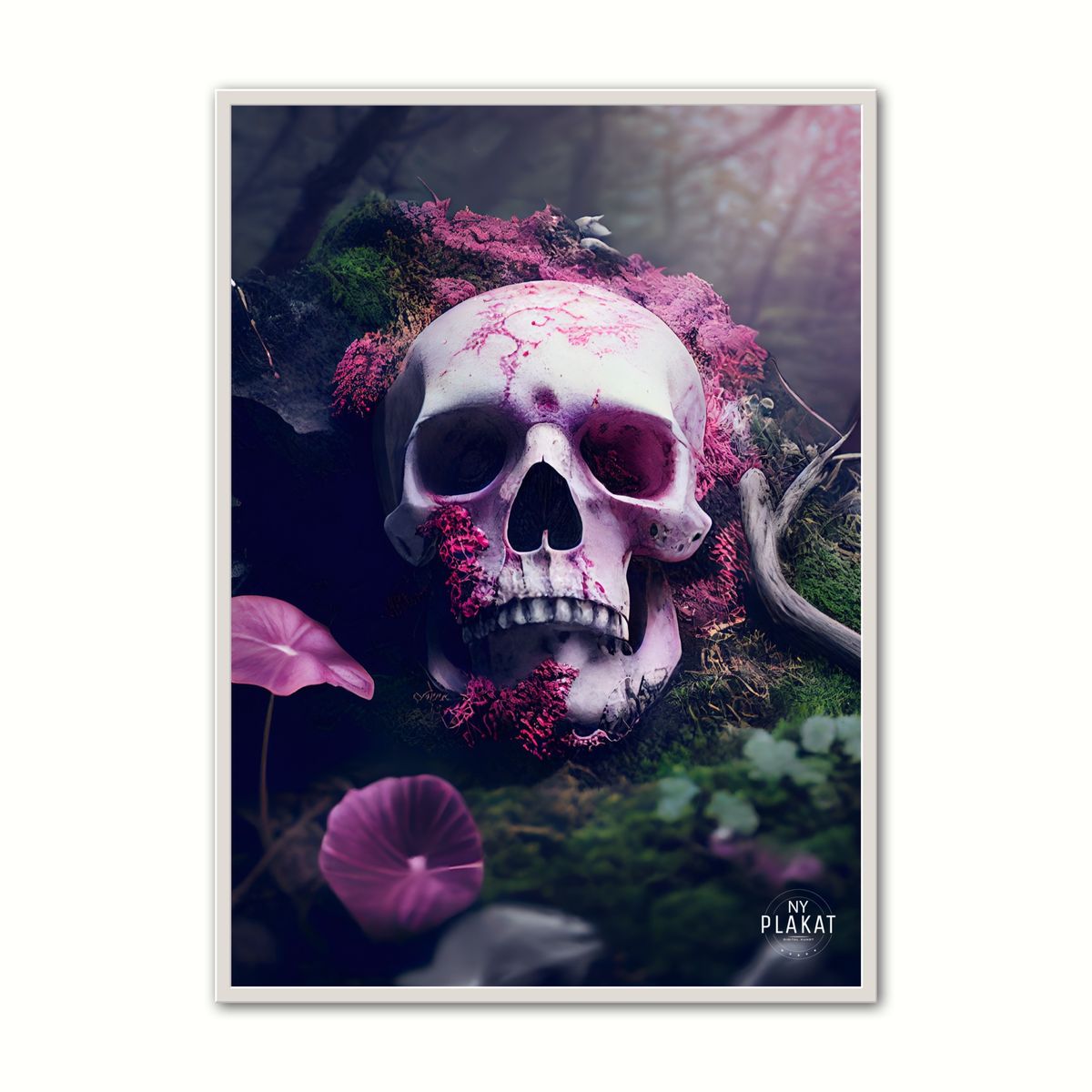 Plakat med Skull In Forest Poster No. 1 30 x 40 cm