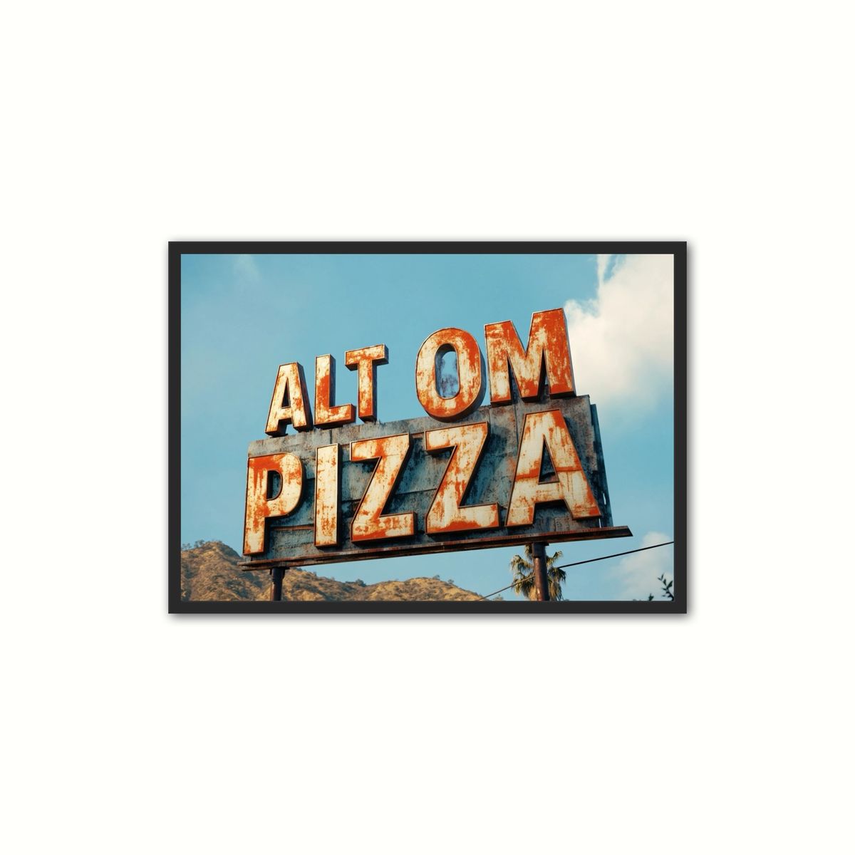 Plakat med Pizza Plakat 3 - Alt Om Pizza 21 x 29,7 cm (A4)