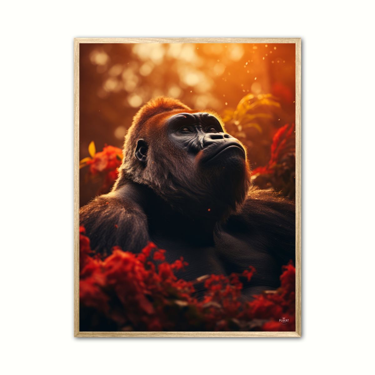 Plakat med Gorilla Plakat 5 30 x 40 cm