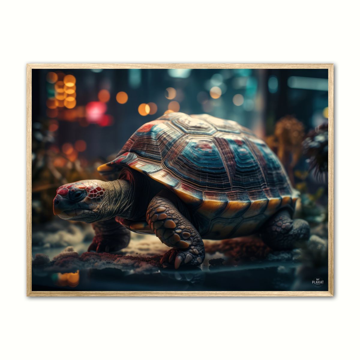 Plakat med Skildpadde Plakat 1 50 x 70 cm (B2)