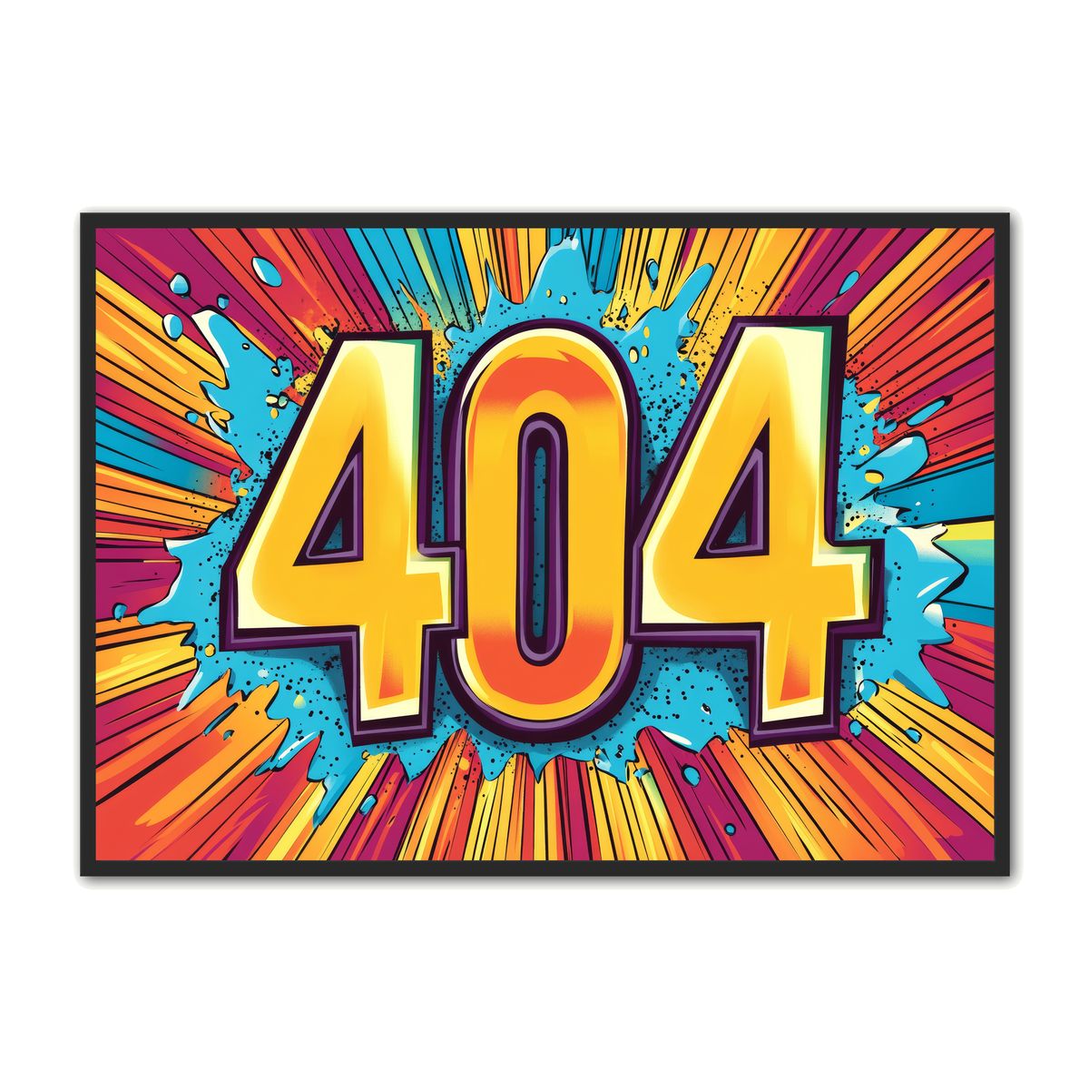 Plakat med 404 - Gamer Plakat 21 x 29,7 cm (A4)