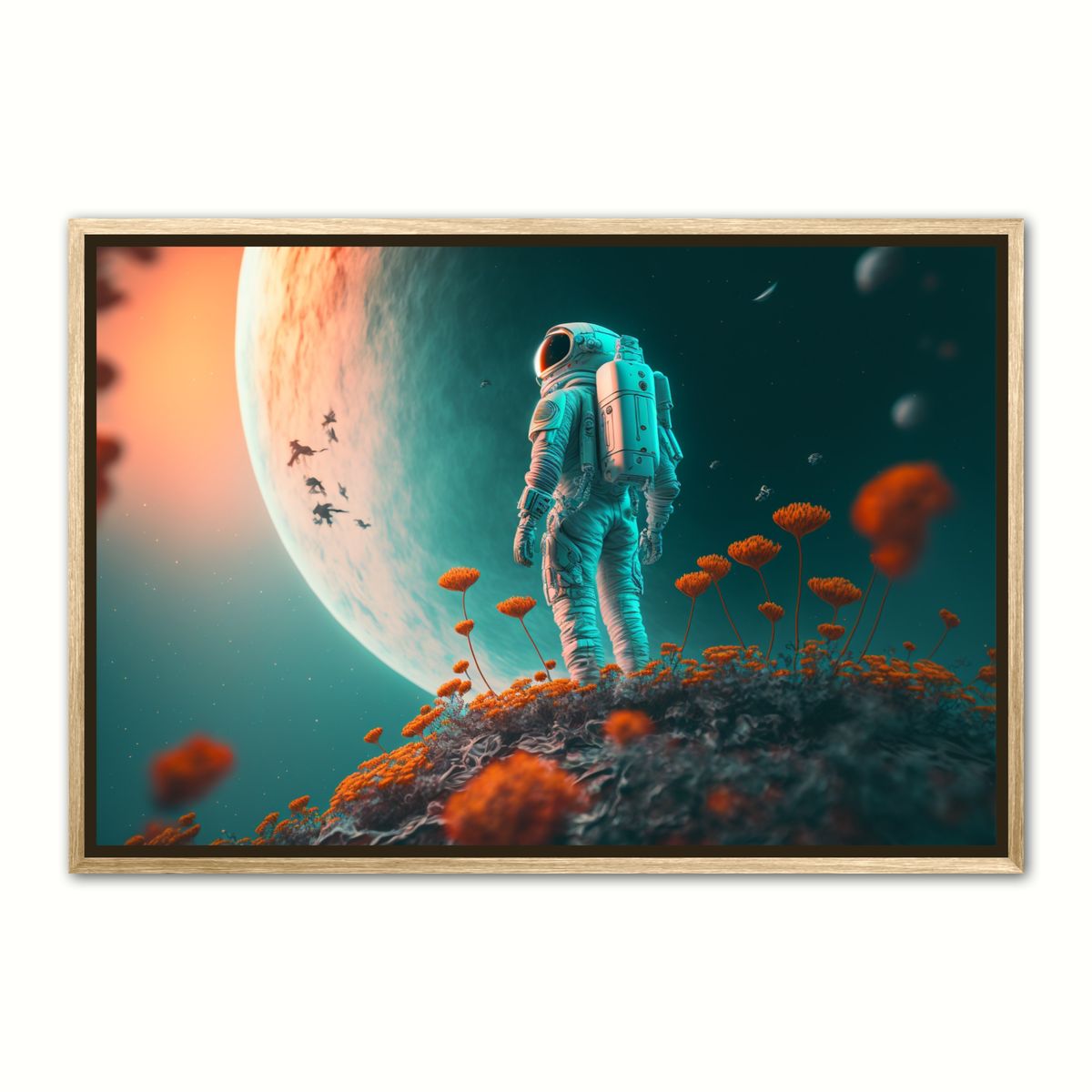 Plakat med Udsigten - Interstellar Orange 21 x 29,7 cm (A4)